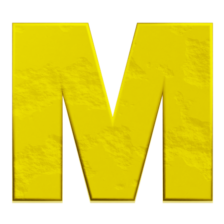 Alphabet m  3D Icon