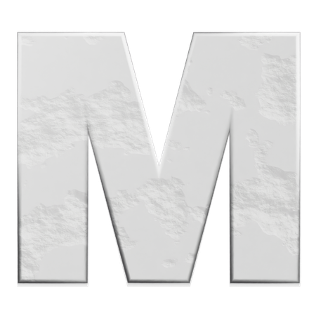 Alphabet m  3D Icon