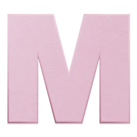 Alphabet m  3D Icon