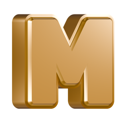 Alphabet M  3D Icon