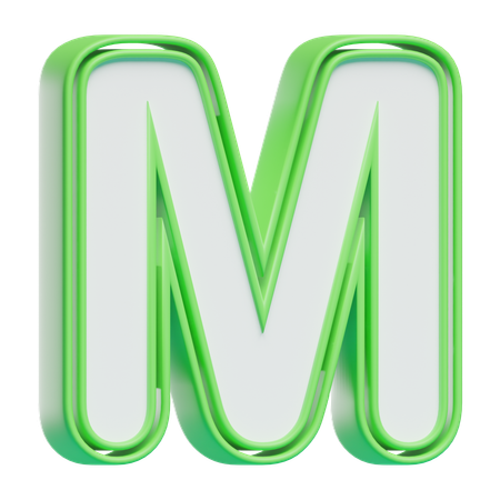 Alphabet M  3D Icon