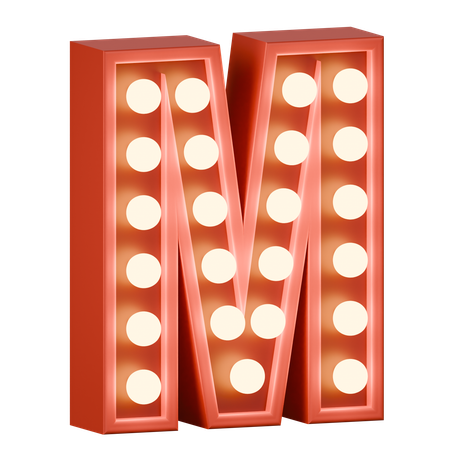 Alphabet M  3D Icon