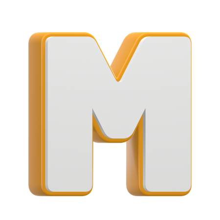 Alphabet M  3D Icon