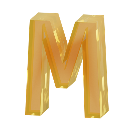 Alphabet M  3D Icon