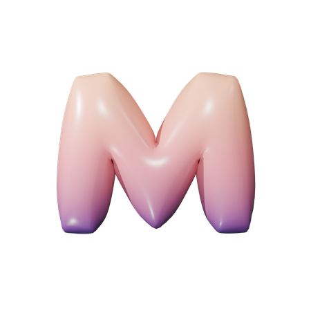 Alphabet M  3D Icon