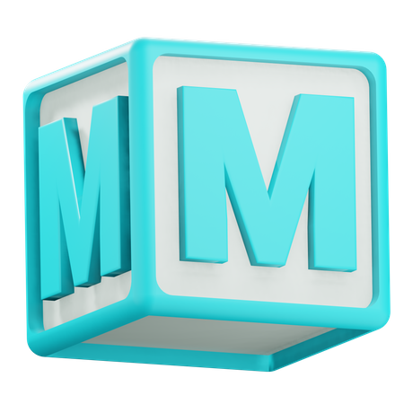 Alphabet M  3D Icon