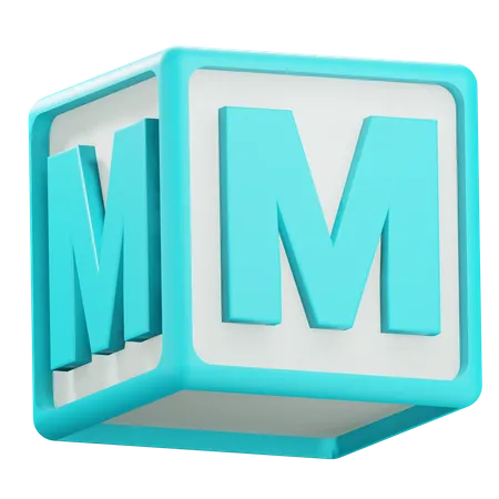 Alphabet M  3D Icon