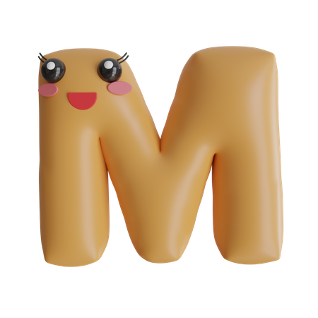 Alphabet M  3D Icon