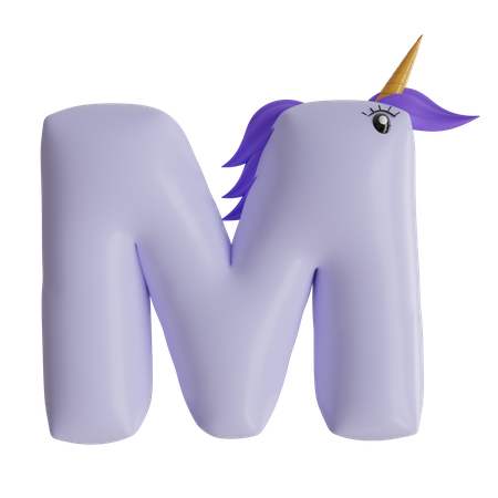 Alphabet M  3D Icon