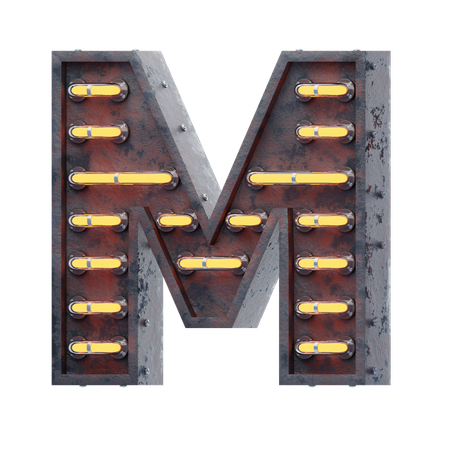 Alphabet M  3D Icon