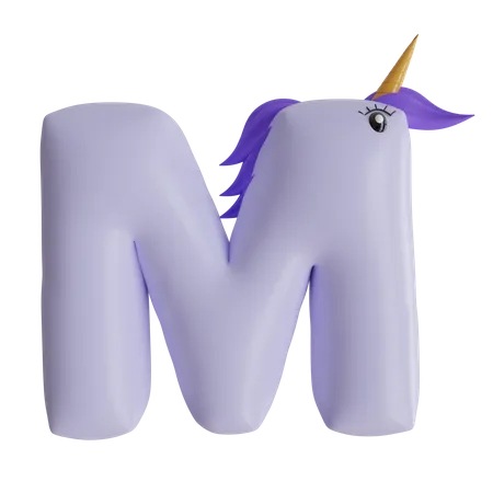 Alphabet M  3D Icon