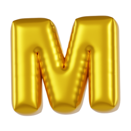 Ballon alphabet m  3D Icon