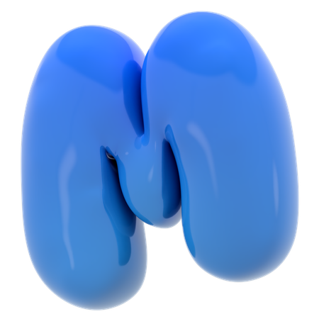 Alphabet M bubble letter  3D Icon