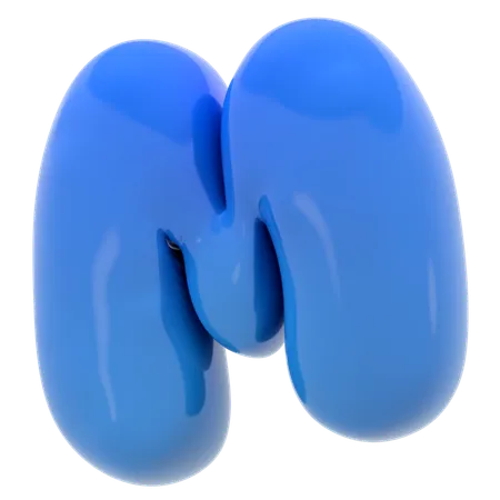 Alphabet M bubble letter  3D Icon