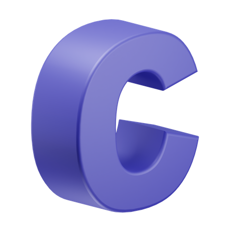 Alphabet mit C  3D Icon