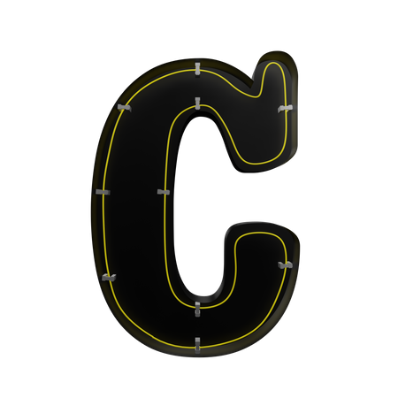 Alphabet mit C  3D Icon
