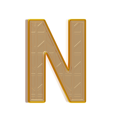 알파벳 N  3D Icon