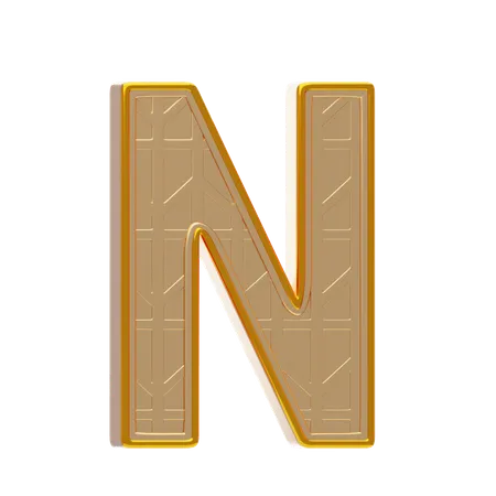 알파벳 N  3D Icon