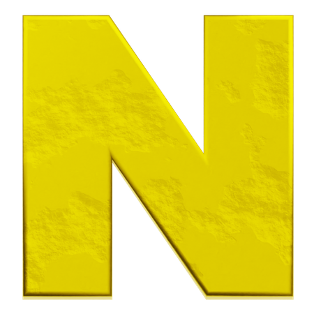 알파벳 N  3D Icon