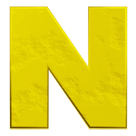 알파벳 N  3D Icon