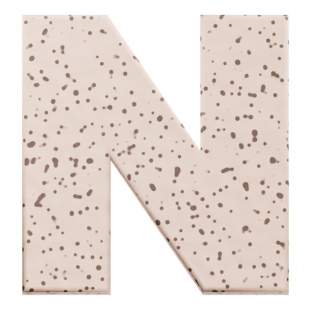 알파벳 N  3D Icon