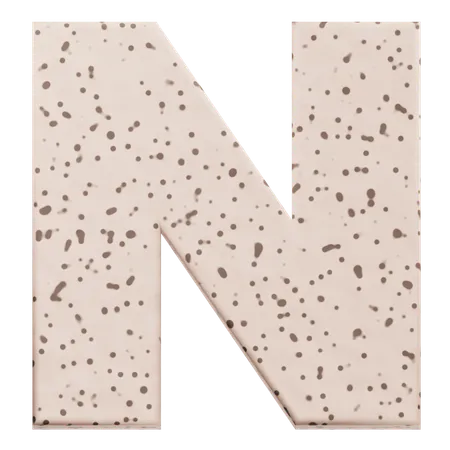 알파벳 N  3D Icon