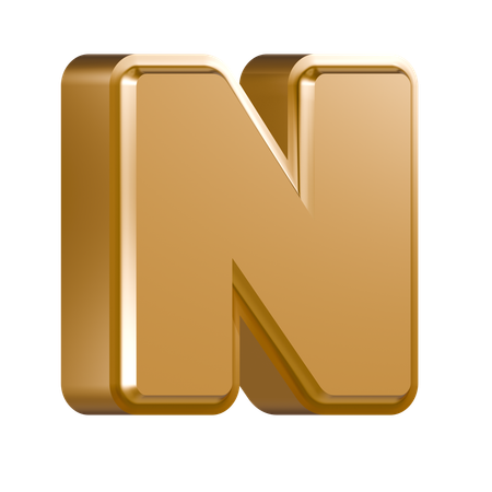 Alphabet N  3D Icon