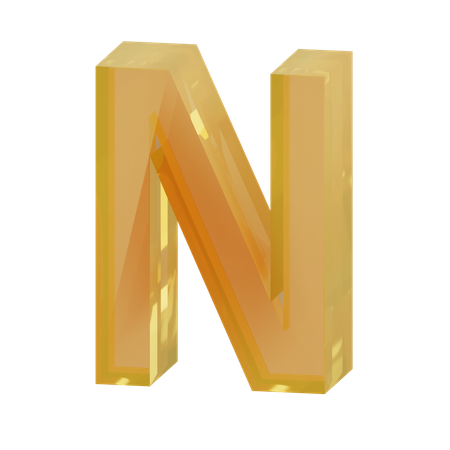 Alphabet N  3D Icon