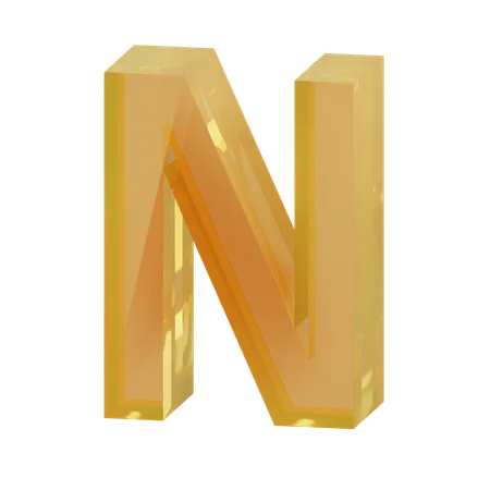 Alphabet N  3D Icon