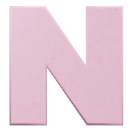 Alphabet N  3D Icon