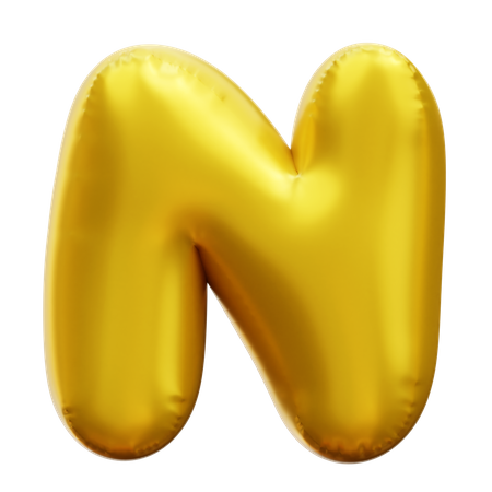 Alphabet N  3D Icon