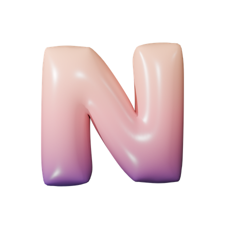 Alphabet N  3D Icon