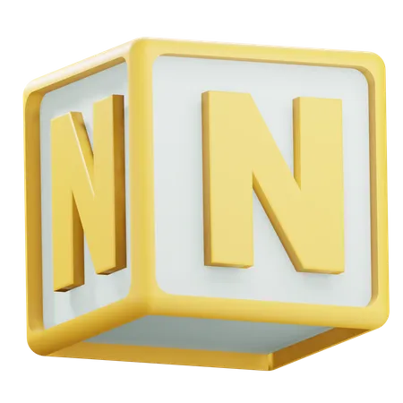 Alphabet N  3D Icon