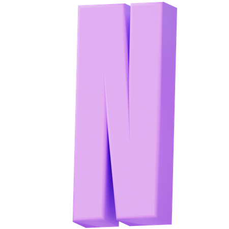 Alphabet N  3D Icon