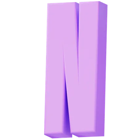 Alphabet N  3D Icon