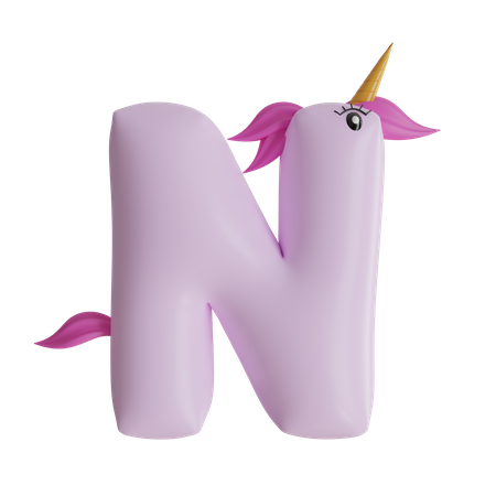 Alphabet N  3D Icon