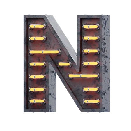 Alphabet N  3D Icon