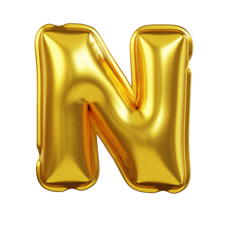 Alphabet N  3D Icon