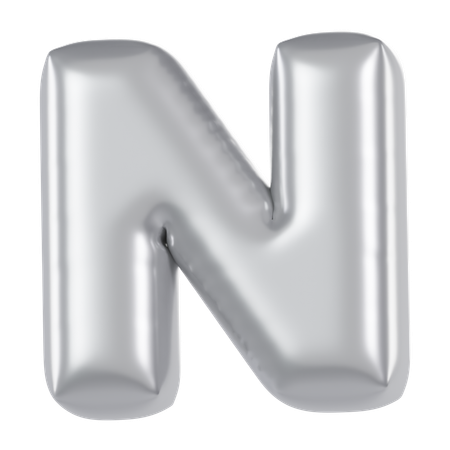 Alphabet N Ballloon  3D Icon