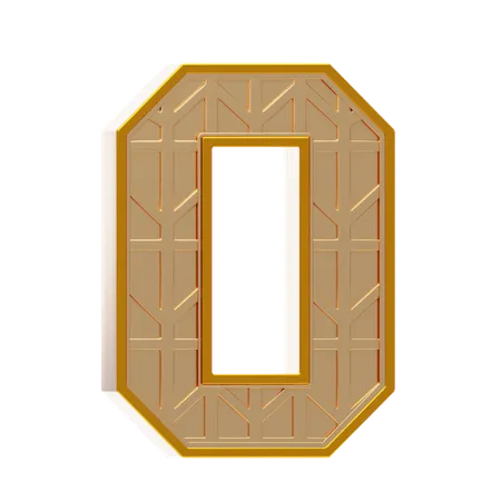 Alphabet o  3D Icon