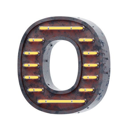 알파벳 o  3D Icon