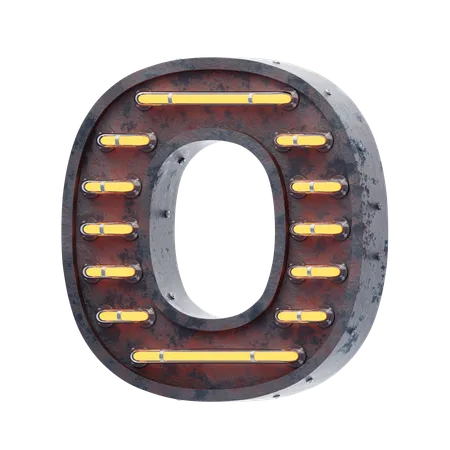 알파벳 o  3D Icon