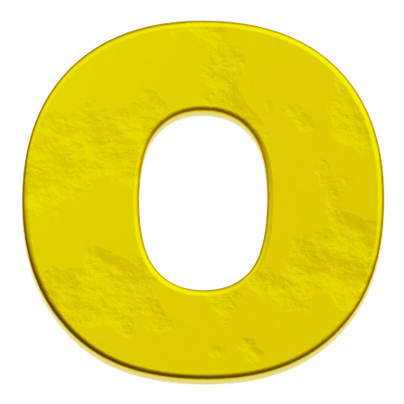 Alphabet o  3D Icon