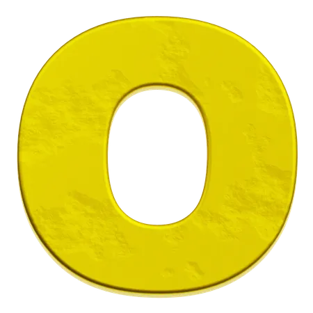 Alphabet o  3D Icon