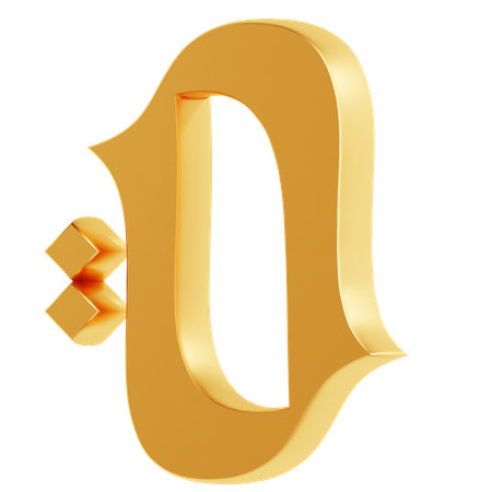 Alphabet o  3D Icon