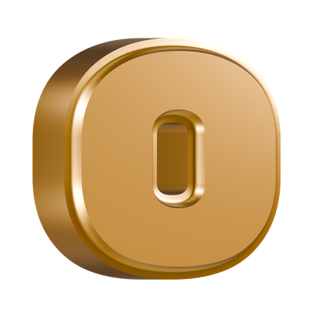 Alphabet O  3D Icon