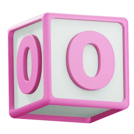 3 D O Alphabet Block Illustration 3D Icon