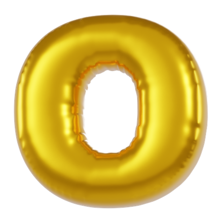 Alphabet o ballon  3D Icon