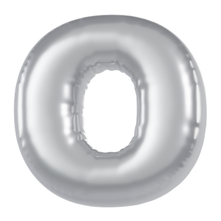 Alphabet O Balloon  3D Icon