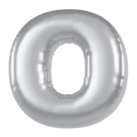 Alphabet O Balloon  3D Icon